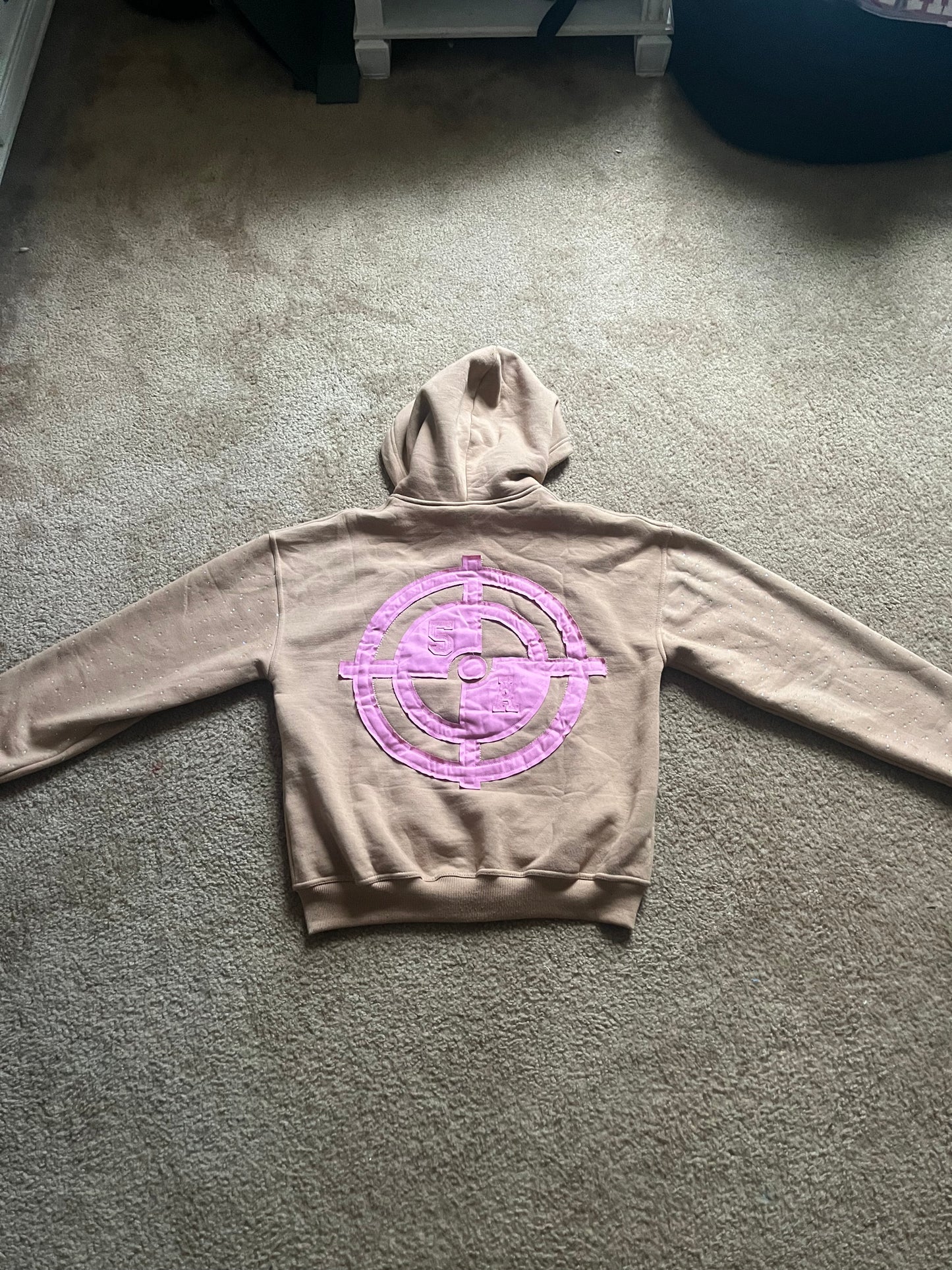 pink and tan( 5th apparel hoodie